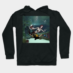 Wonderful mermaid with turtle Hoodie